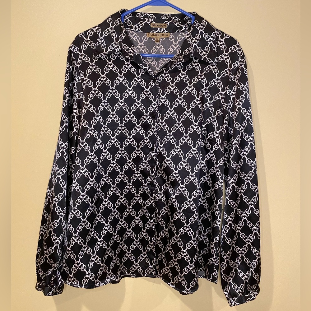 Notations long sleeve business casual women’s top